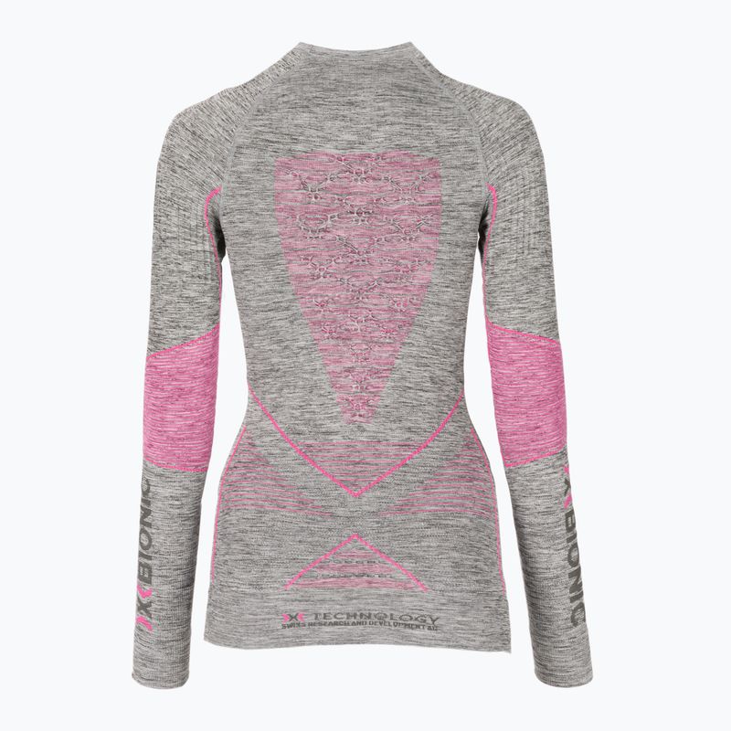 Maglia donna termoattiva a maniche lunghe X-Bionic Energy Accumulator 4.0 Melange grigio melange/rosa 2