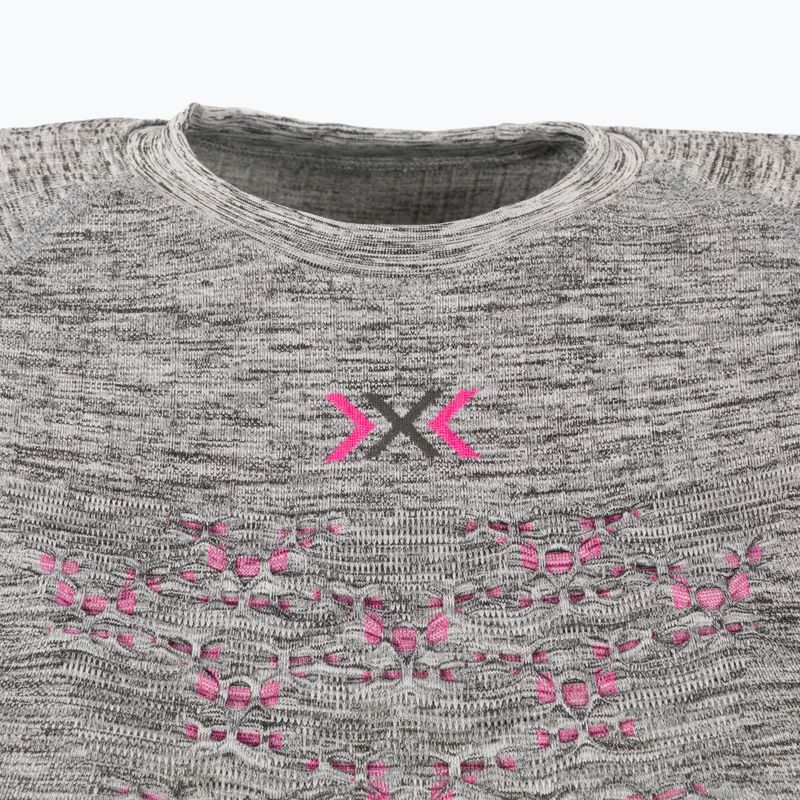 Maglia donna termoattiva a maniche lunghe X-Bionic Energy Accumulator 4.0 Melange grigio melange/rosa 3