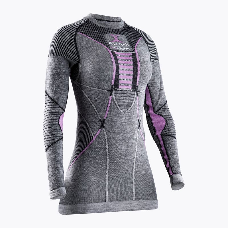 Manica lunga termoattiva da donna X-Bionic Apani 4.0 Merino nero/grigio/rosa 4