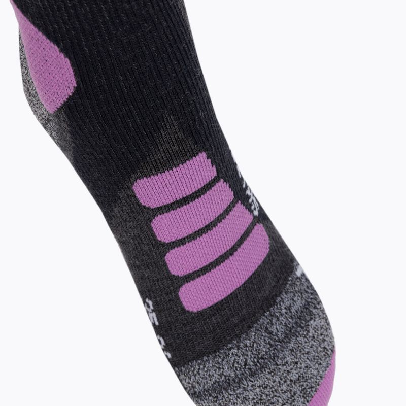 Calze da sci donna X-Socks Ski Touring Silver 4.0 antracite melange/magnolia 3