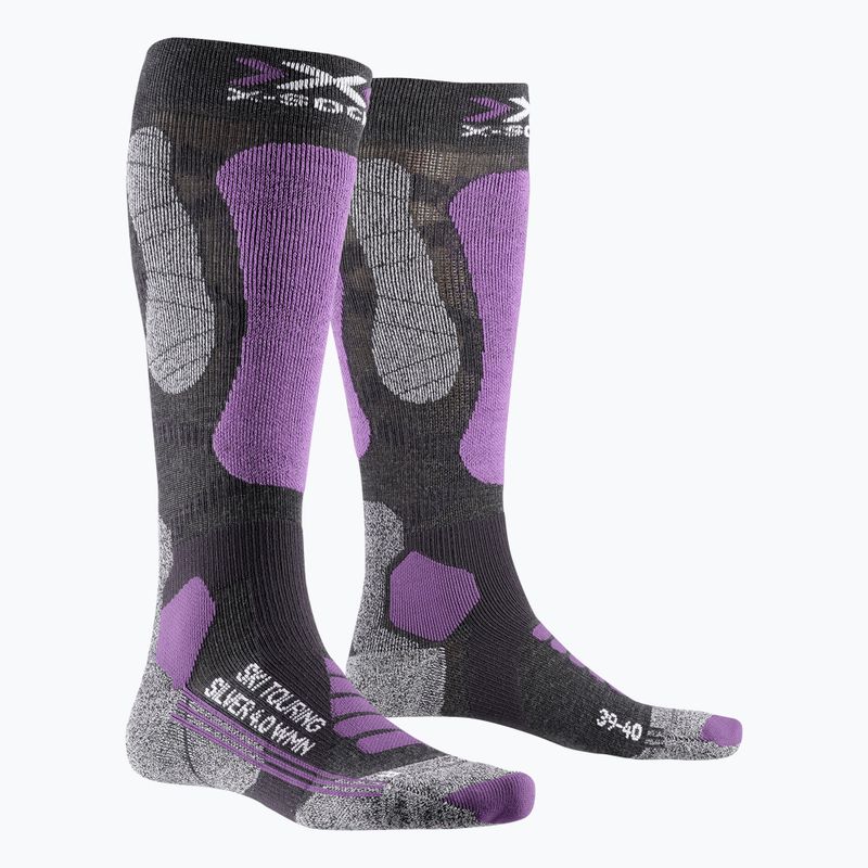 Calze da sci donna X-Socks Ski Touring Silver 4.0 antracite melange/magnolia 4