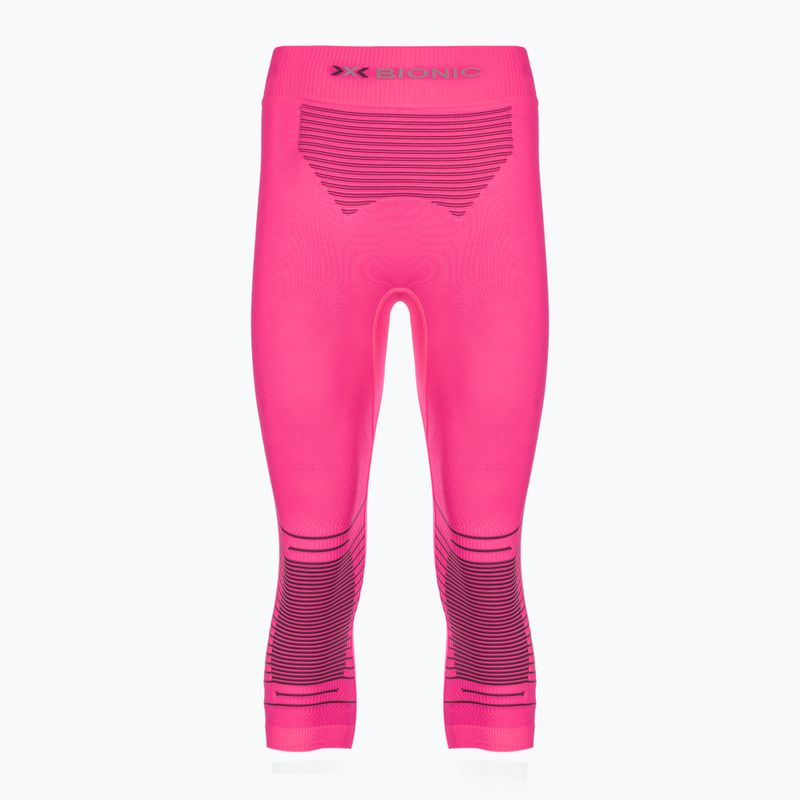 Pantaloni termici attivi da donna X-Bionic 3/4 Energizer 4.0 neon fenicottero/antracite