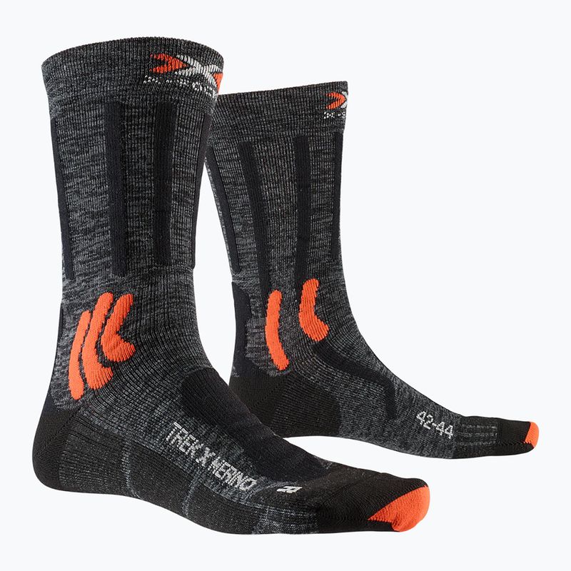 Calze da trekking X-Socks Trek X Merino grey duo melange/x-orange/black 5