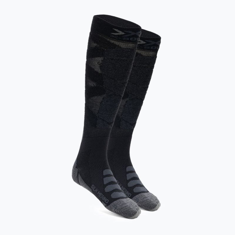 X-Socks Calzini Ski Silk Merino 4.0 nero/grigio scuro melange