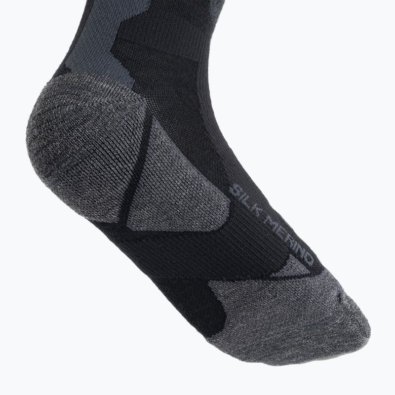 X-Socks Calzini Ski Silk Merino 4.0 nero/grigio scuro melange 3