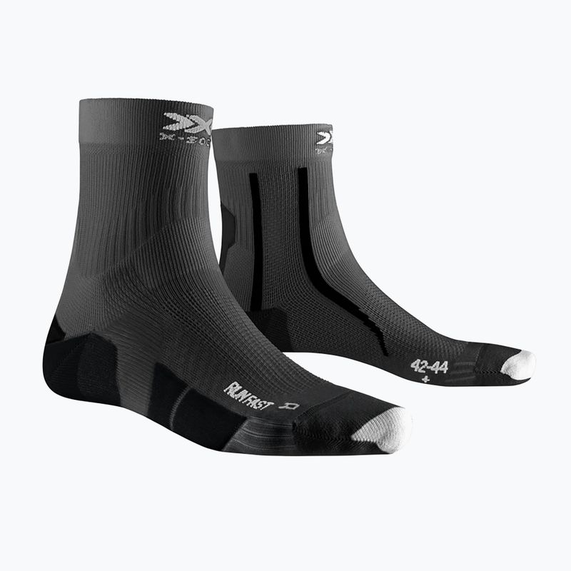 X-Socks Run Fast 4.0 calzini da corsa nero opale/bianco artico