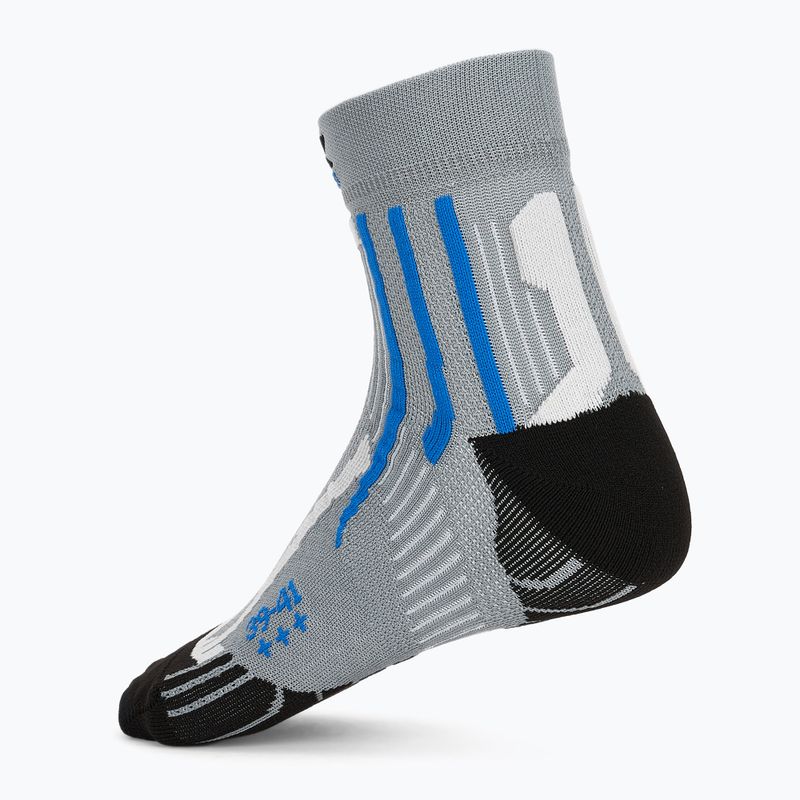 Calzini da corsa X-Socks Run Speed Two 4.0 da uomo, grigio perla/blu avana 2