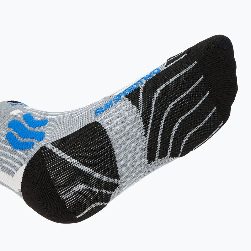 Calzini da corsa X-Socks Run Speed Two 4.0 da uomo, grigio perla/blu avana 4