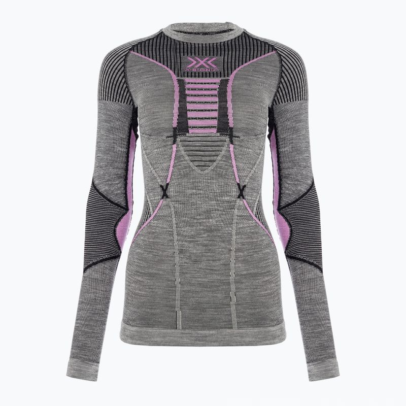 Manica lunga termoattiva da donna X-Bionic Merino nero/grigio/magnolia