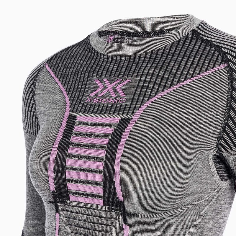 Maglia termica da donna X-Bionic Merino black/grey/magnolia 3