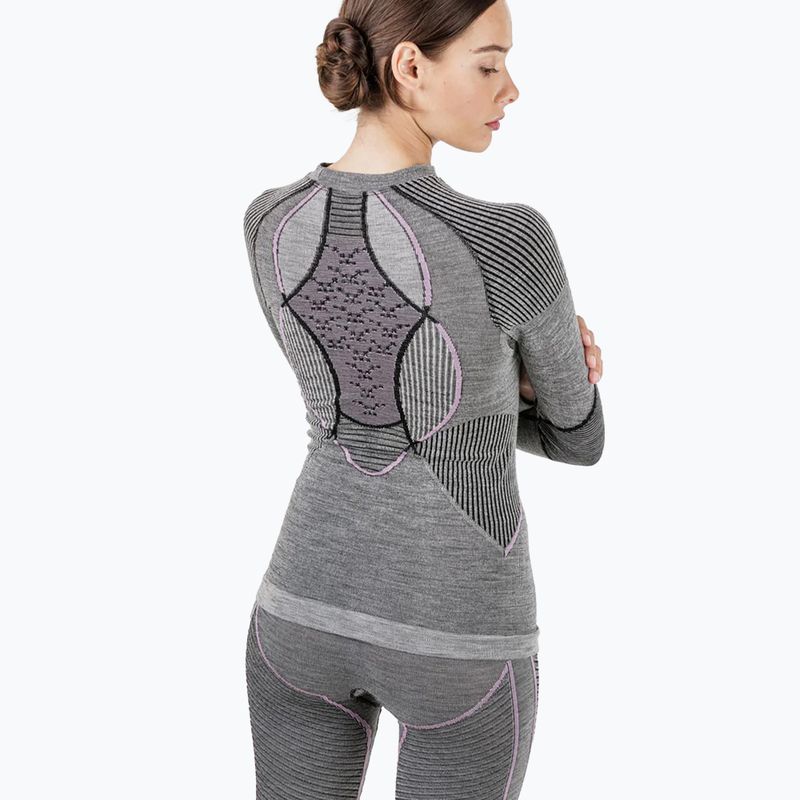 Manica lunga termoattiva da donna X-Bionic Merino nero/grigio/magnolia 5