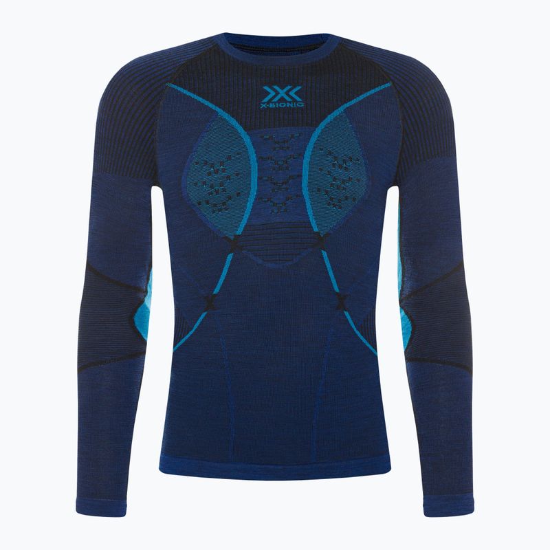 Maglia termica da uomo X-Bionic Merino dark ocean/sky blue 2