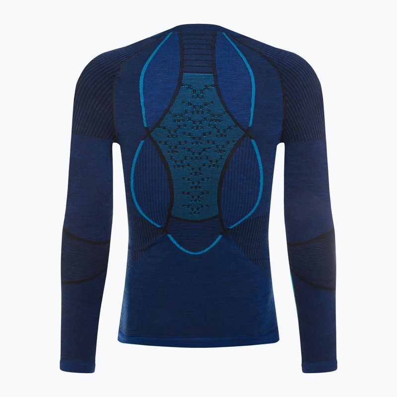 Maglia termica da uomo X-Bionic Merino dark ocean/sky blue 3