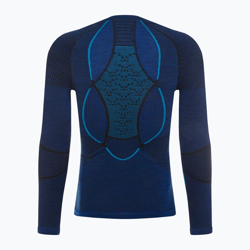 X-Bionic Merino thermal longsleeve da uomo blu oceano scuro/cielo 3