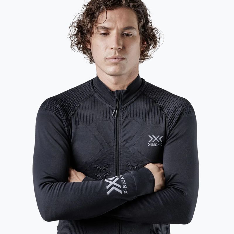 Felpa termica da uomo X-Bionic Energizer 4.0 Transmission Layer Full Zip nero opale/bianco artico 3