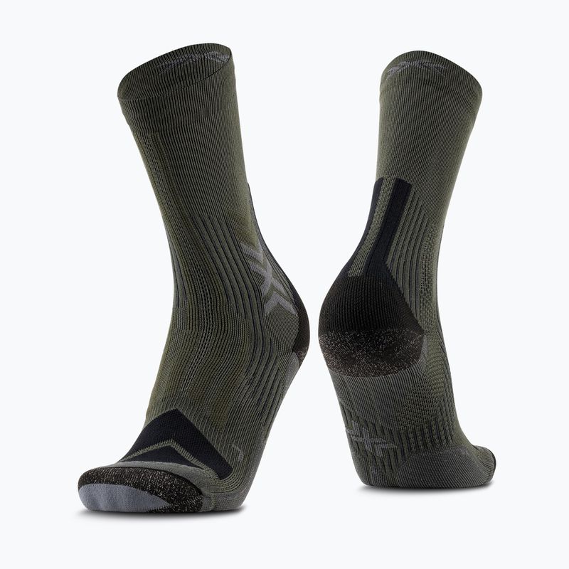 Calzini da uomo X-Socks Hike Expert Silver Crew green/black