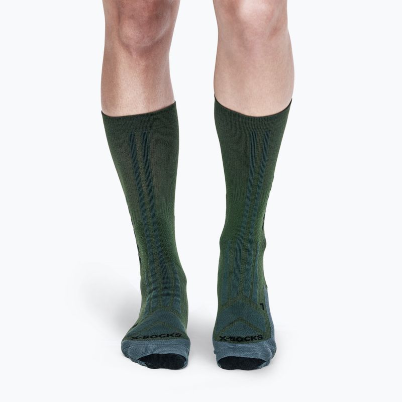 Calzini X-Socks Hike Discover Crew green/black 2
