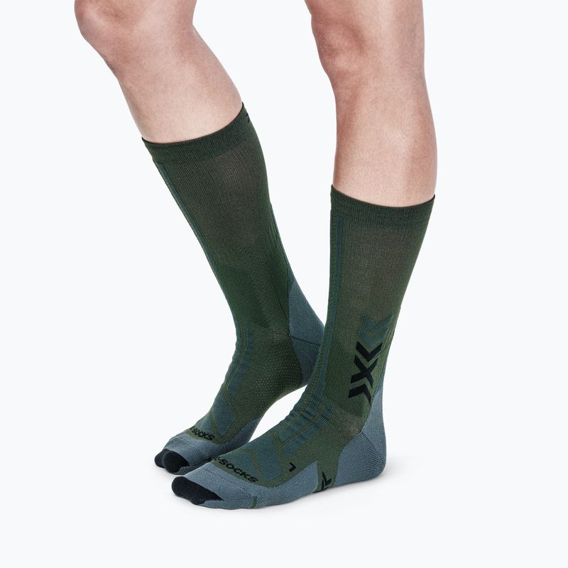 Calzini X-Socks Hike Discover Crew green/black 4