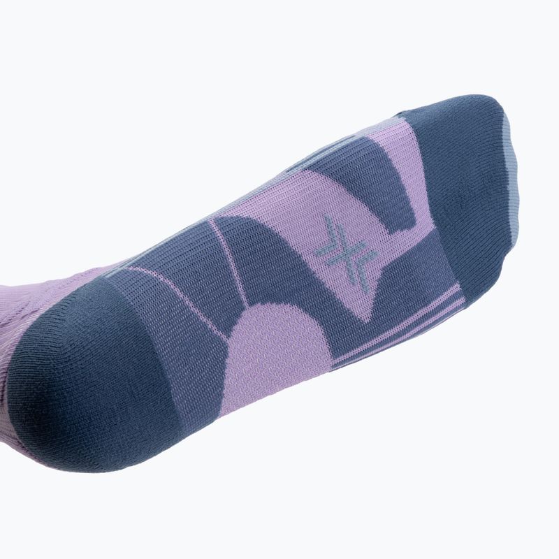 Calzini da corsa da donna X-Socks Trailrun Discover Crew orchid/sunset blue 4