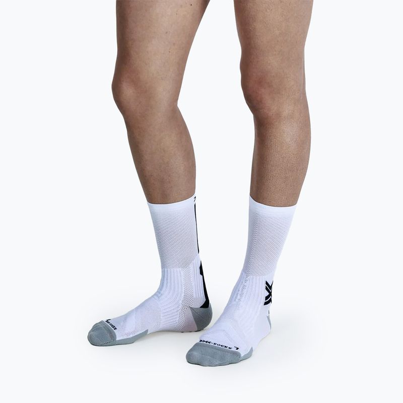Calzini da ciclismo X-Socks Bike Perform Crew artcic white/opal black 2
