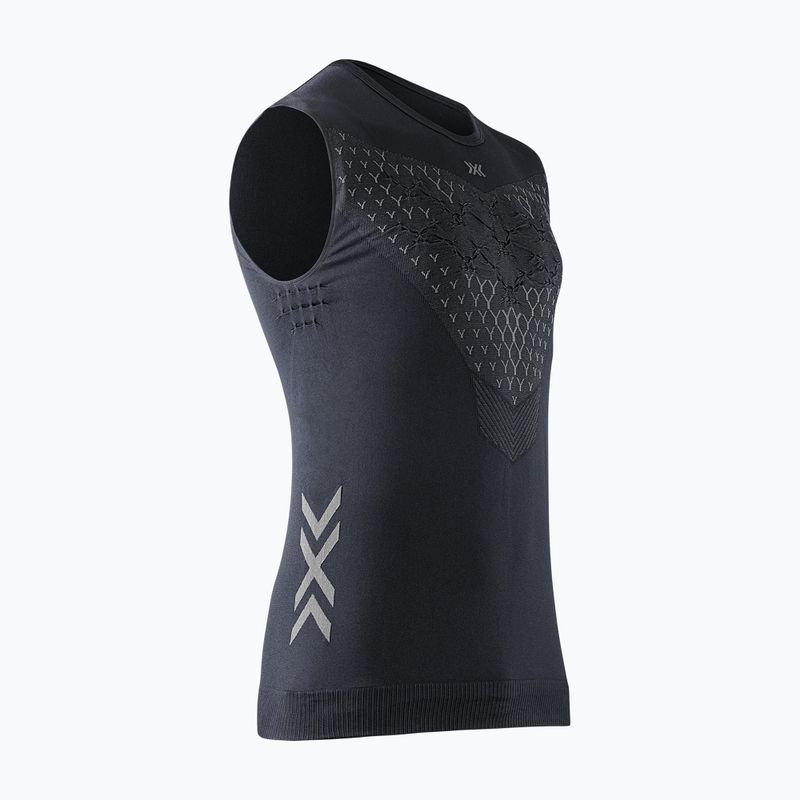 Maglietta da corsa uomo X-Bionic Twyce Run Singlet nera/charcoal