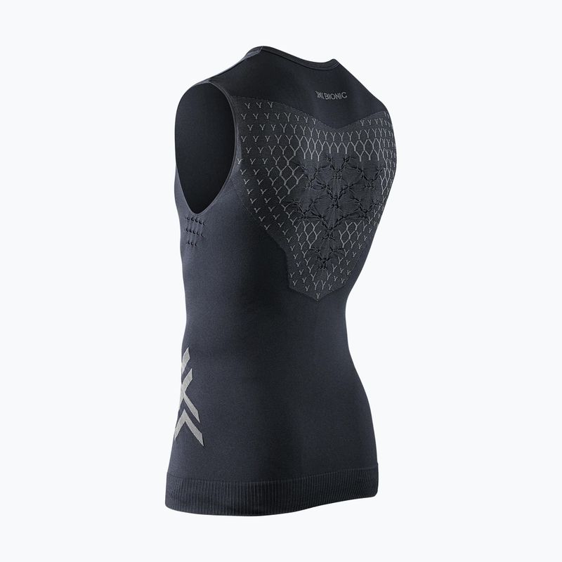 Maglietta da corsa uomo X-Bionic Twyce Run Singlet nera/charcoal 2