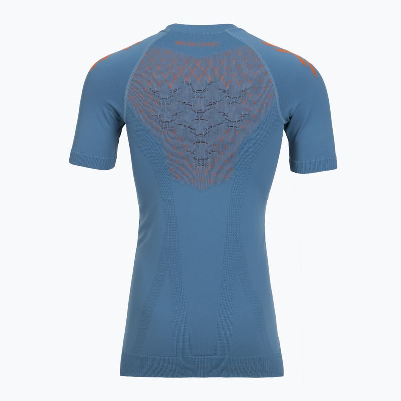 Maglietta da corsa da uomo X-Bionic Twyce Run blue/white 2