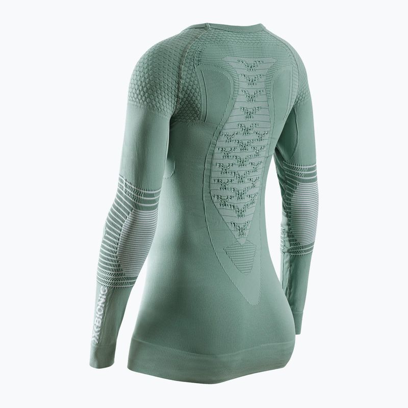 Maglia donna termoattiva a maniche lunghe X-Bionic Energizer 4.0 verde salvia/bianco ottico 2