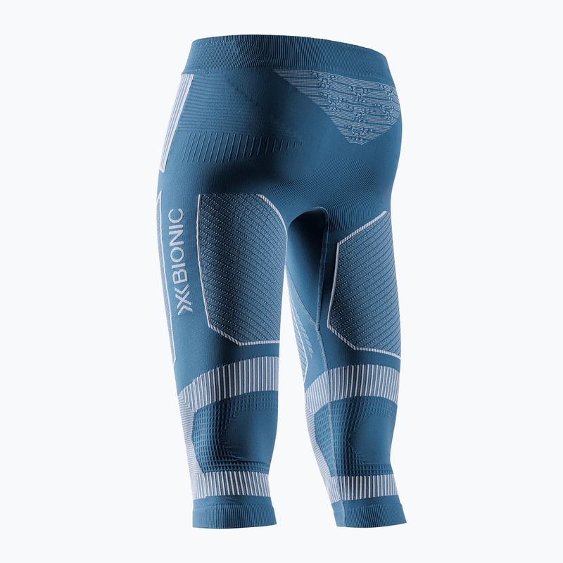 Pantaloni termoattivi da donna X-Bionic Energy Accumulator Light Pants 3/4 blu minerale/bianco artico 2