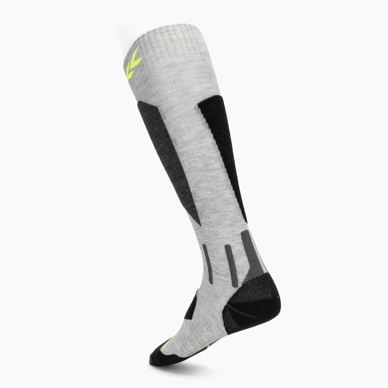 Calze da sci X-Socks Ski Discover Otc rhino grey/canary 2