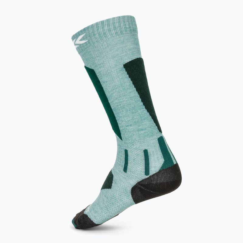 Calzini da sci per bambini X-Socks Ski Discover Otc verde salvia/prato inglese 2