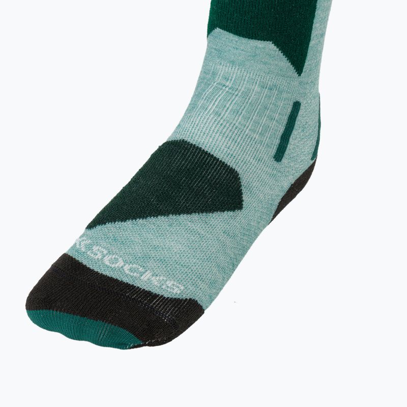Calzini da sci per bambini X-Socks Ski Discover Otc verde salvia/prato inglese 3