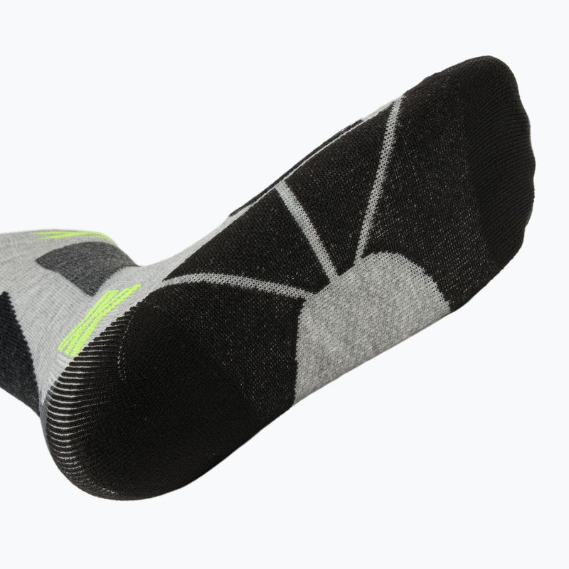 Calze da sci per bambini X-Socks Ski Discover Otc rhino grey/canary 5