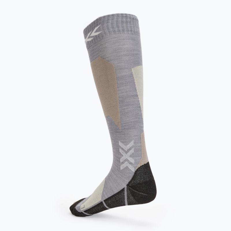 X-Socks Ski Discover Merino Otc calzini grigio foca/sabbia chiaro 2