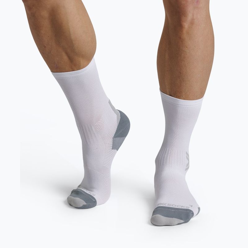 Calzini X-Socks Run Discover Crew arctic white/pearl grey 2
