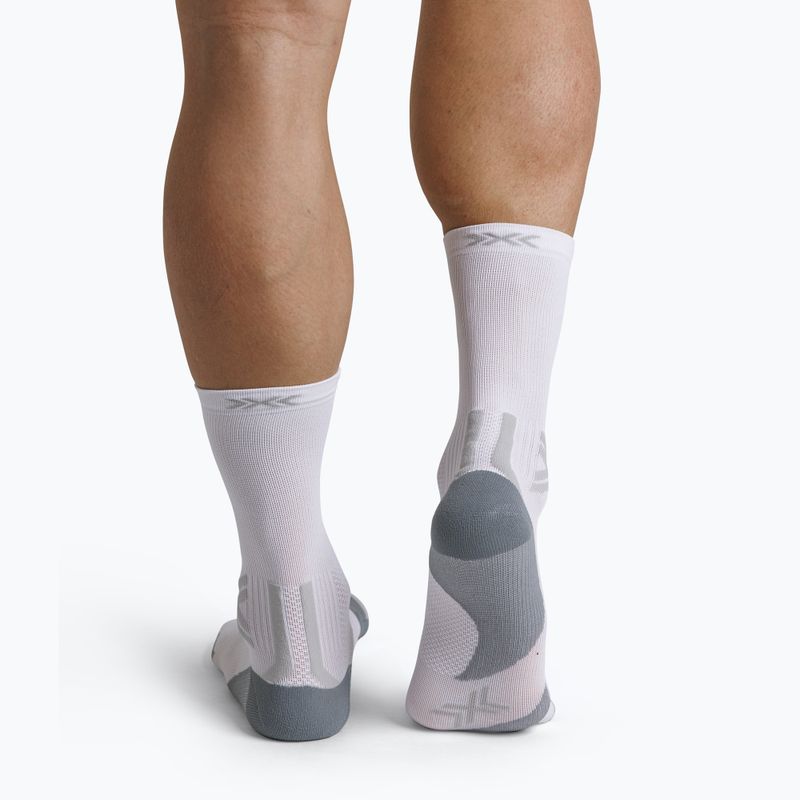 Calzini X-Socks Run Discover Crew arctic white/pearl grey 3