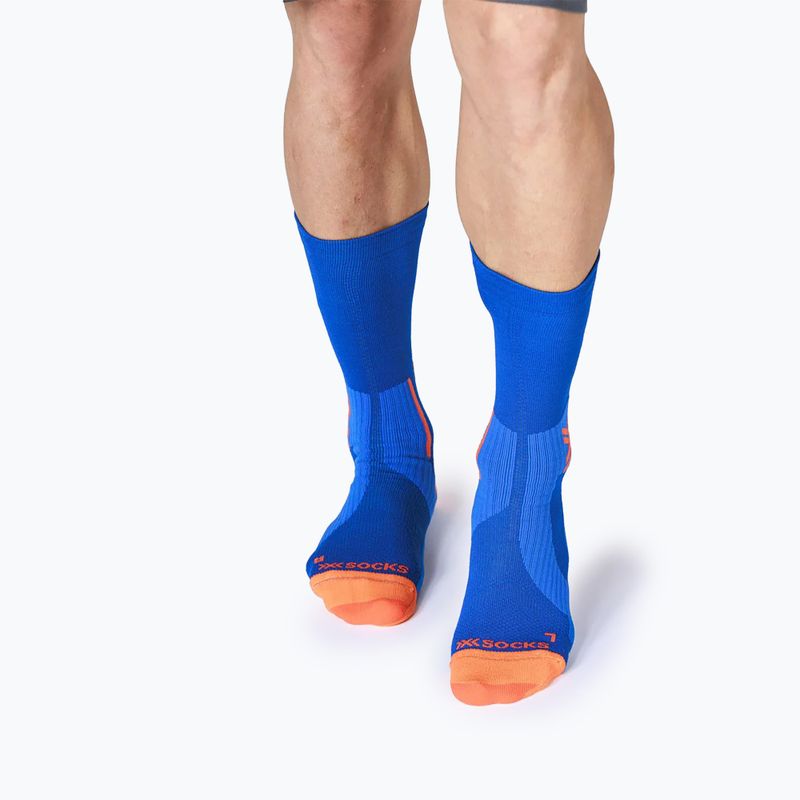 Calzini X-Socks Run Perform Warm Crew twyce blu/arancio 2