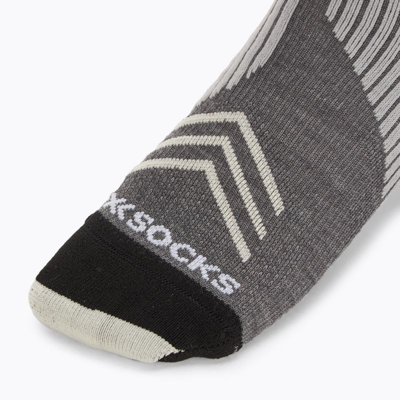 X-Socks Run Expert Silk Merino Crew calzini grigio foca/sabbia chiaro 3