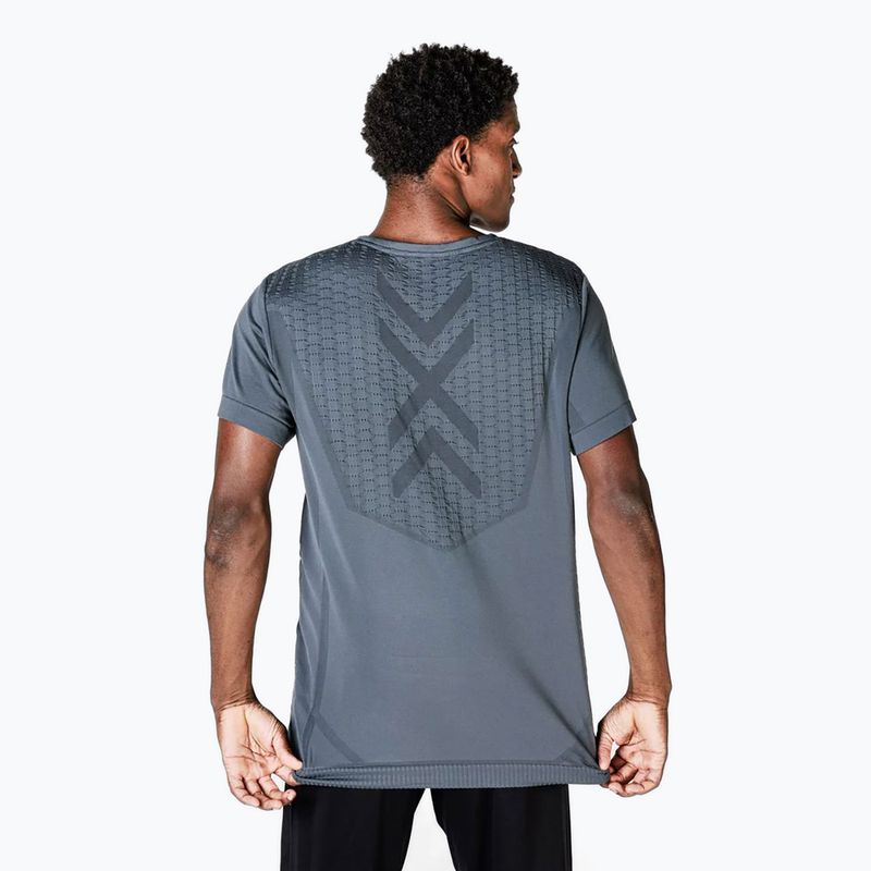 Maglietta da corsa X-Bionic X-Ential rhino grigio da uomo 2