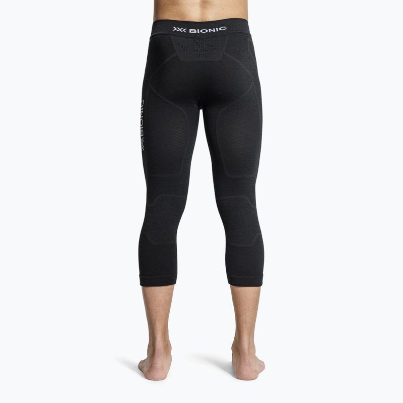 Pantaloni termici da uomo X-Bionic Symbio Merino 3/4 black 2