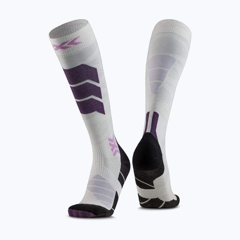 Calze da sci X-Socks Ski Expert Silk Merino Otc white/lavender