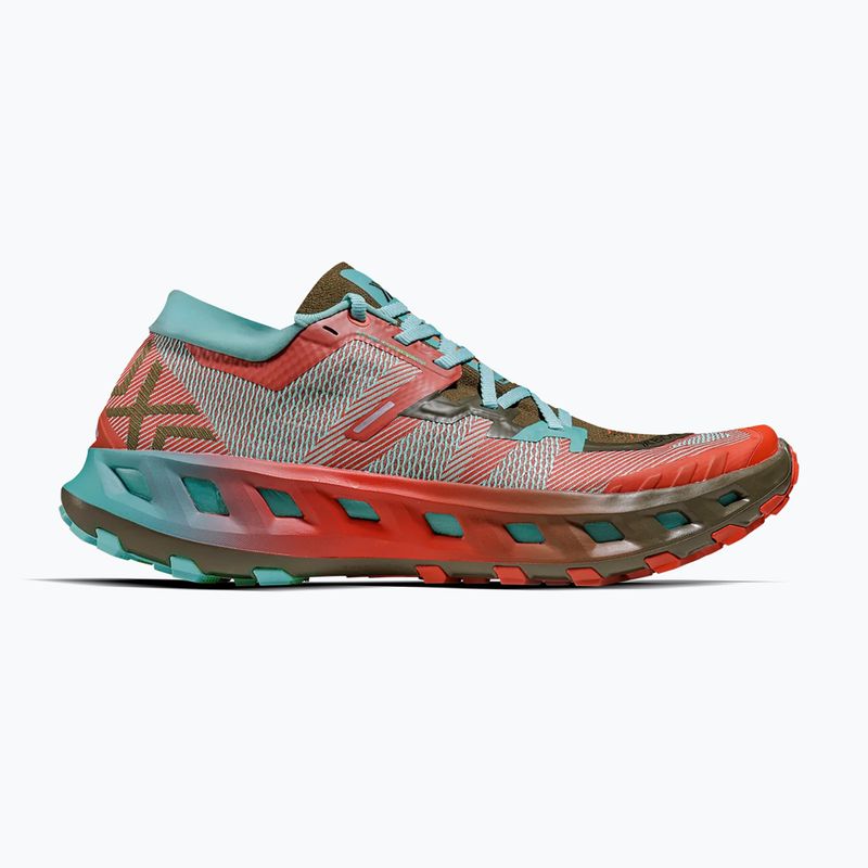 Scarpe da corsa + calzini X-Bionic Terraskin X02 burnt red/aqua/dark khaki