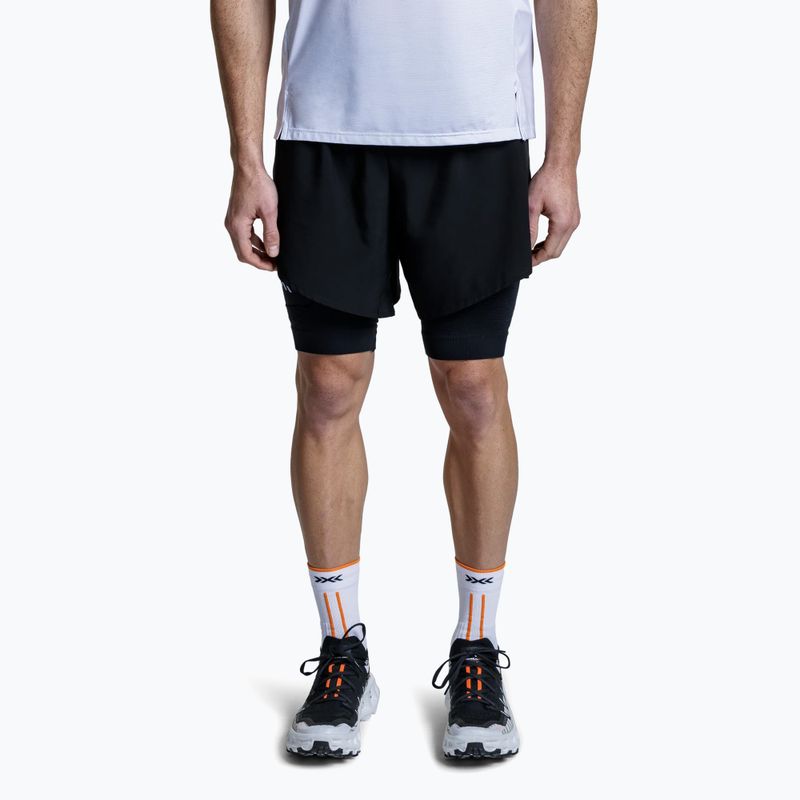 Pantaloncini da corsa X-Bionic Efektor 2in1 da uomo x nero/x nero