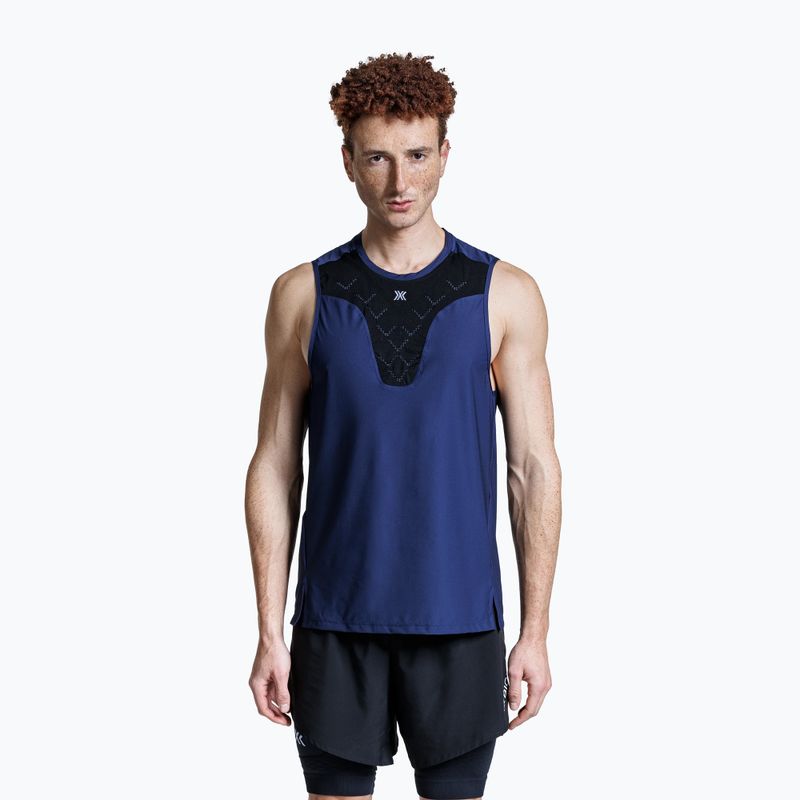 Maglia da running X-Bionic Corefusion Run Tank marine 4