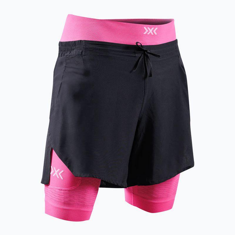 Pantaloncini da corsa X-Bionic Efektor 2in1 x nero/rosa da uomo 4