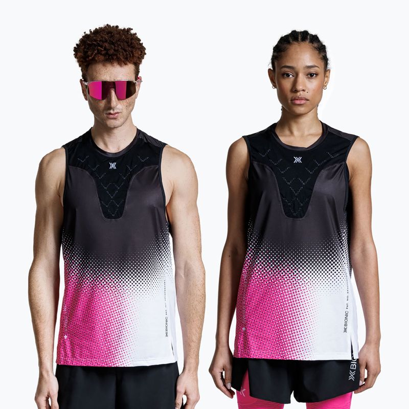 X-Bionic Corefusion Run Canottiera dot fade/rosa/bianco