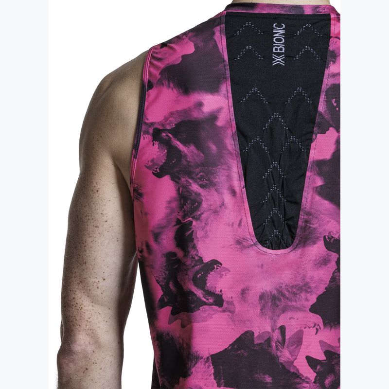 Canotta running X-Bionic Corefusion Run Tank wolfpack/black/neo pink 9