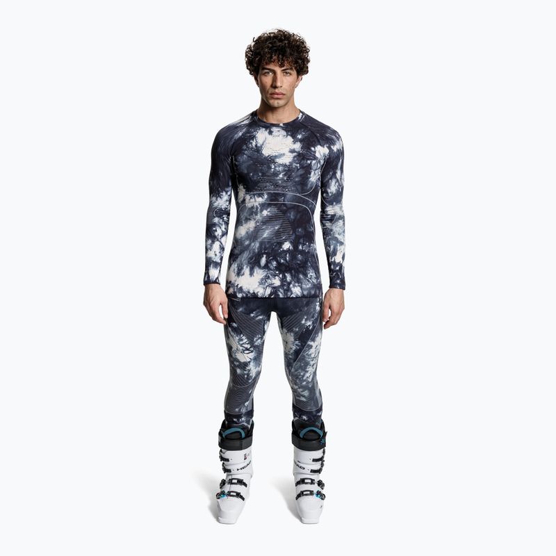 Pantaloni termici X-Bionic Energy Accumulator Wild 3/4 tiedye x black/fluo pink 2