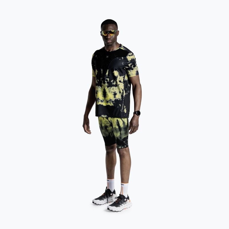 Maglia running uomo X-Bionic Corefusion Run tie dye electric energy 2
