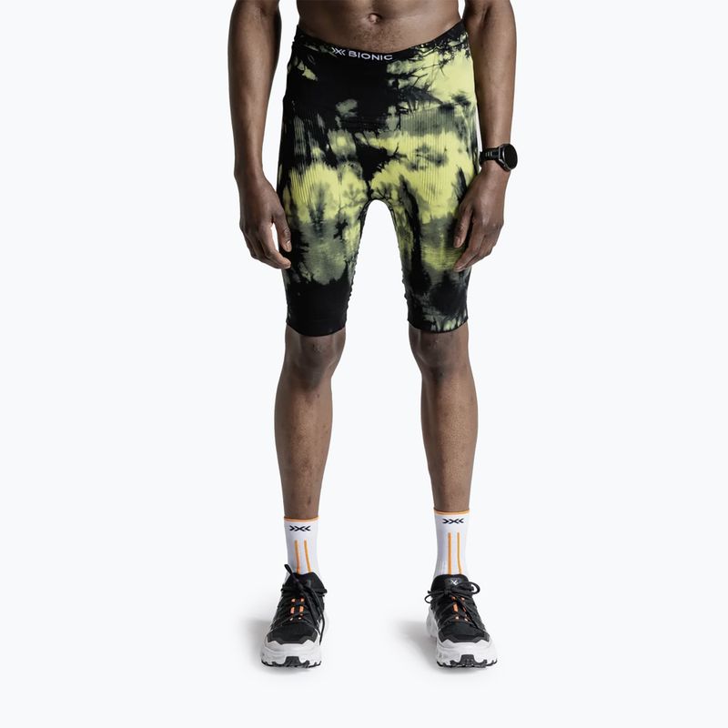 Pantaloncini da corsa uomo X-Bionic Efektor Tights tie dye electric energy